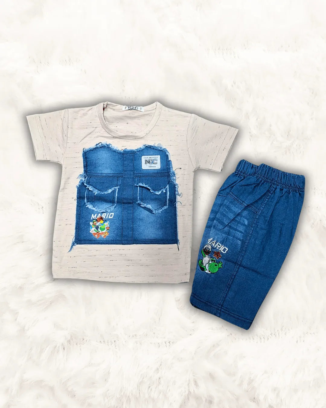 Denim Shirt with Short Imported (TTBOY-14)