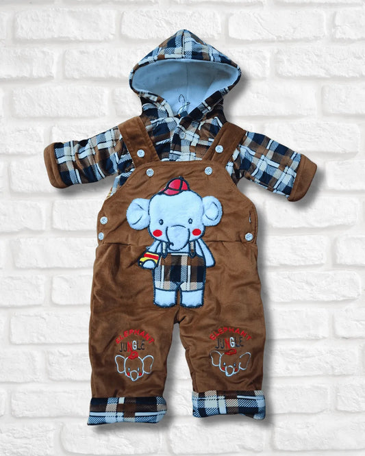 Big Elephant Cozy Fleece Romper