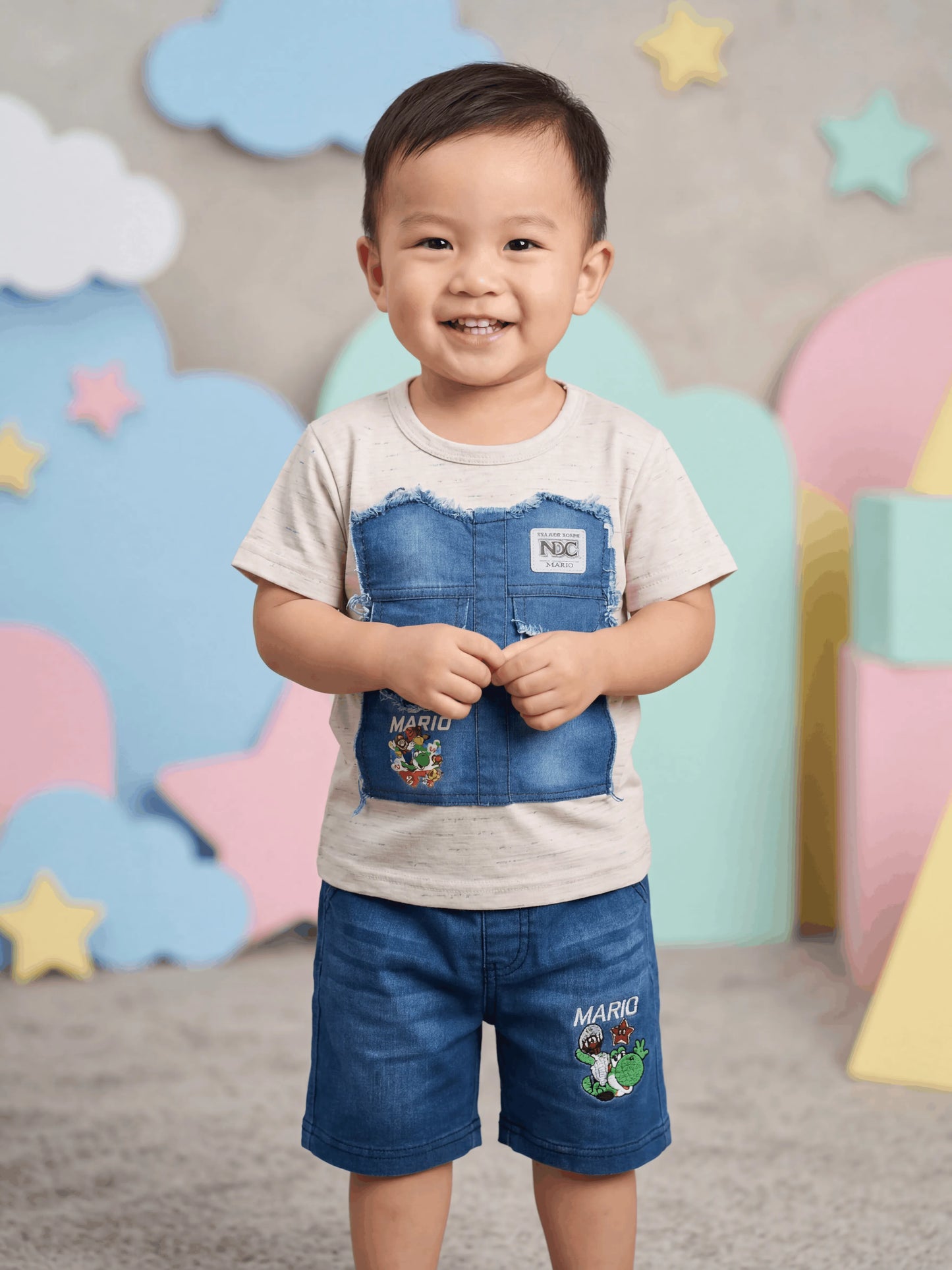 Denim Shirt with Short Imported (TTBOY-14)