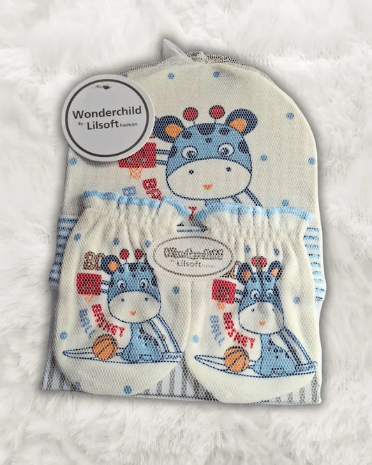 Baby Cap, Booties & Mittens Set Imported
