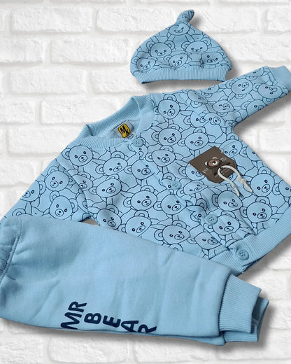 New-Born Cozy Fleece Bear 3-Piece