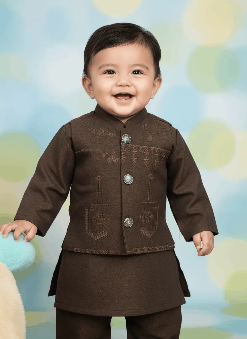 Embroidered Waistcoat Suit (TTKW-10)