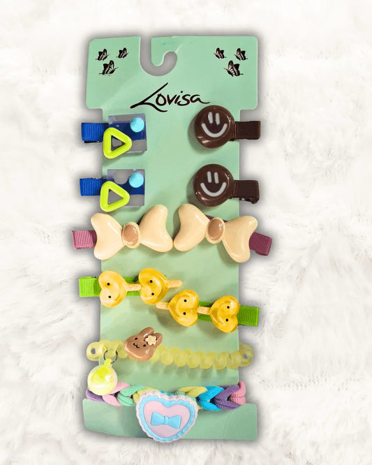 Baby Girl Hair Clips Imported 6Pcs (TTASS-10)