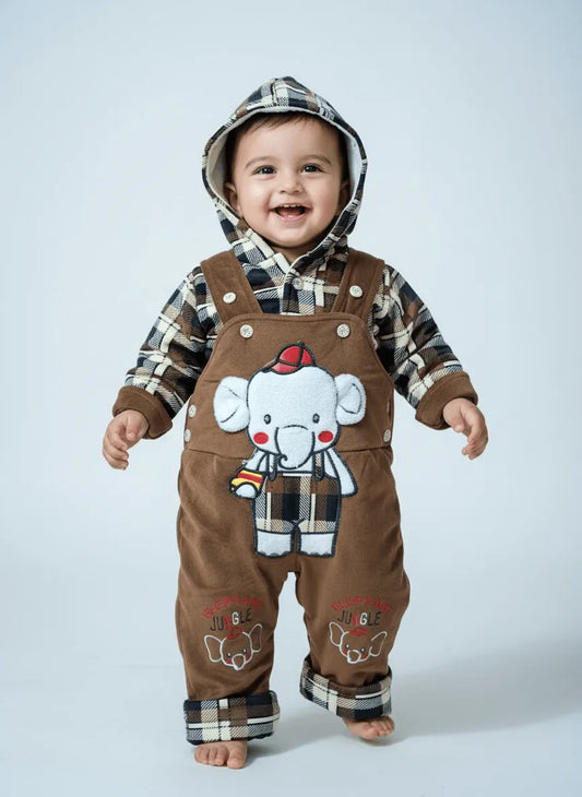 Big Elephant Cozy Fleece Romper