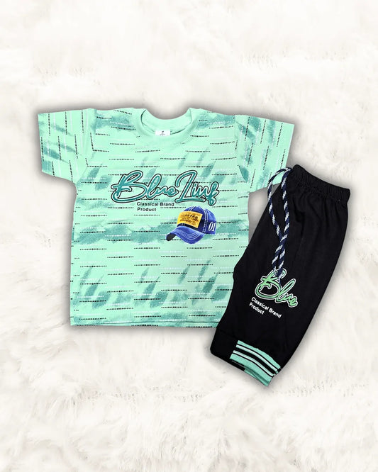 Blue Soft Shirt with Short Imported (TTBOY-22)