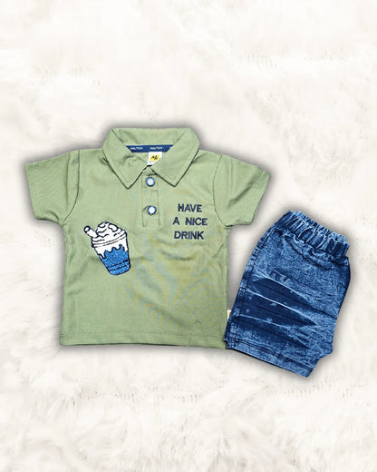 Nice Drink with Denim Short (TTBB-18)