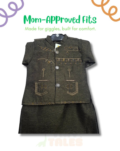 Embroidered Waistcoat Suit (TTKW-10)