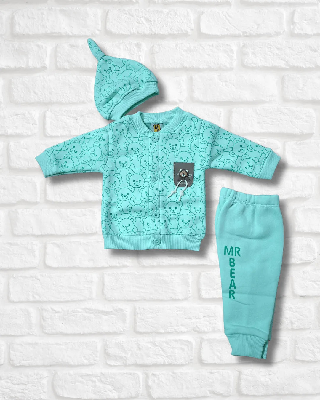 New-Born Cozy Fleece Bear 3-Piece