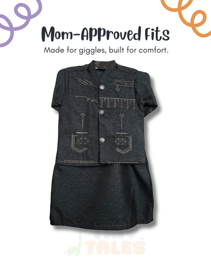 Embroidered Waistcoat Suit (TTKW-11)