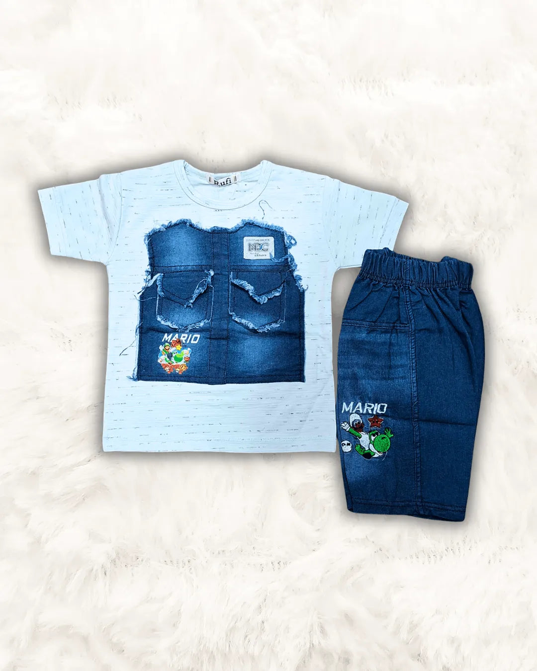 Denim Shirt with Short Imported (TTBOY-14)