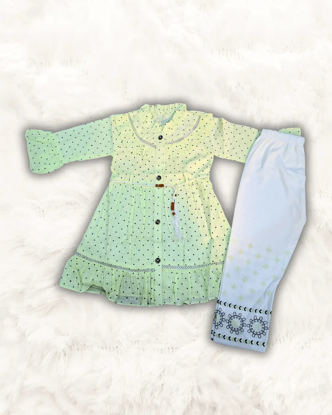 Embroidered Frock with Trouser Imported (TTKGIR-04)