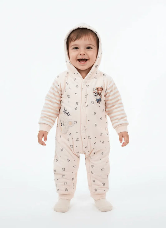 Play Bear Fleece Romper Imported