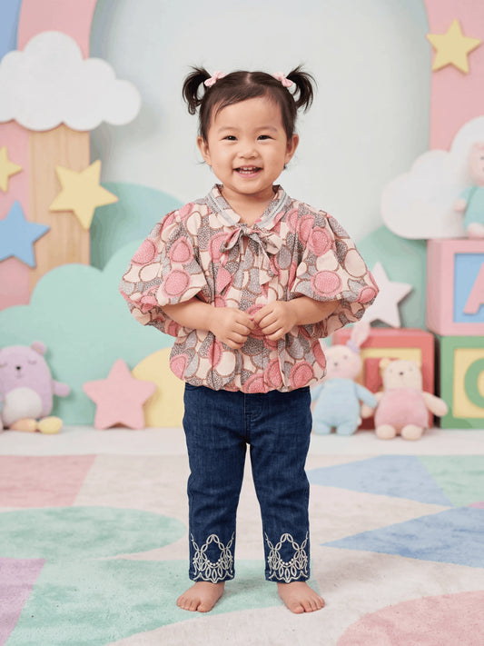 Girl Top Denim Imported (TTBG-13)