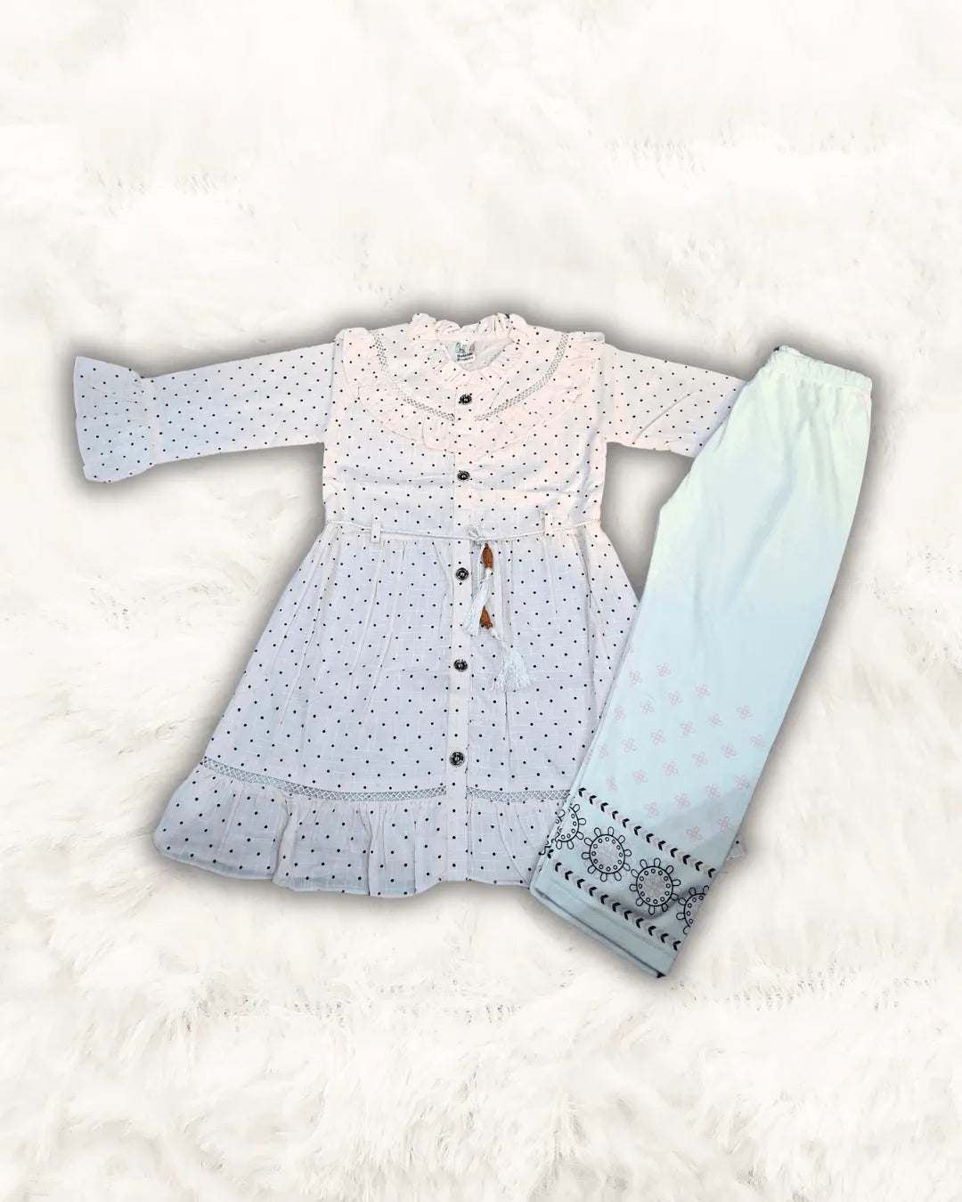 Embroidered Frock with Trouser Imported (TTKGIR-04)
