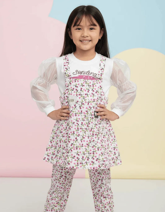 3-Pcs Frock with Trouser Imported (TTKGIR-06)
