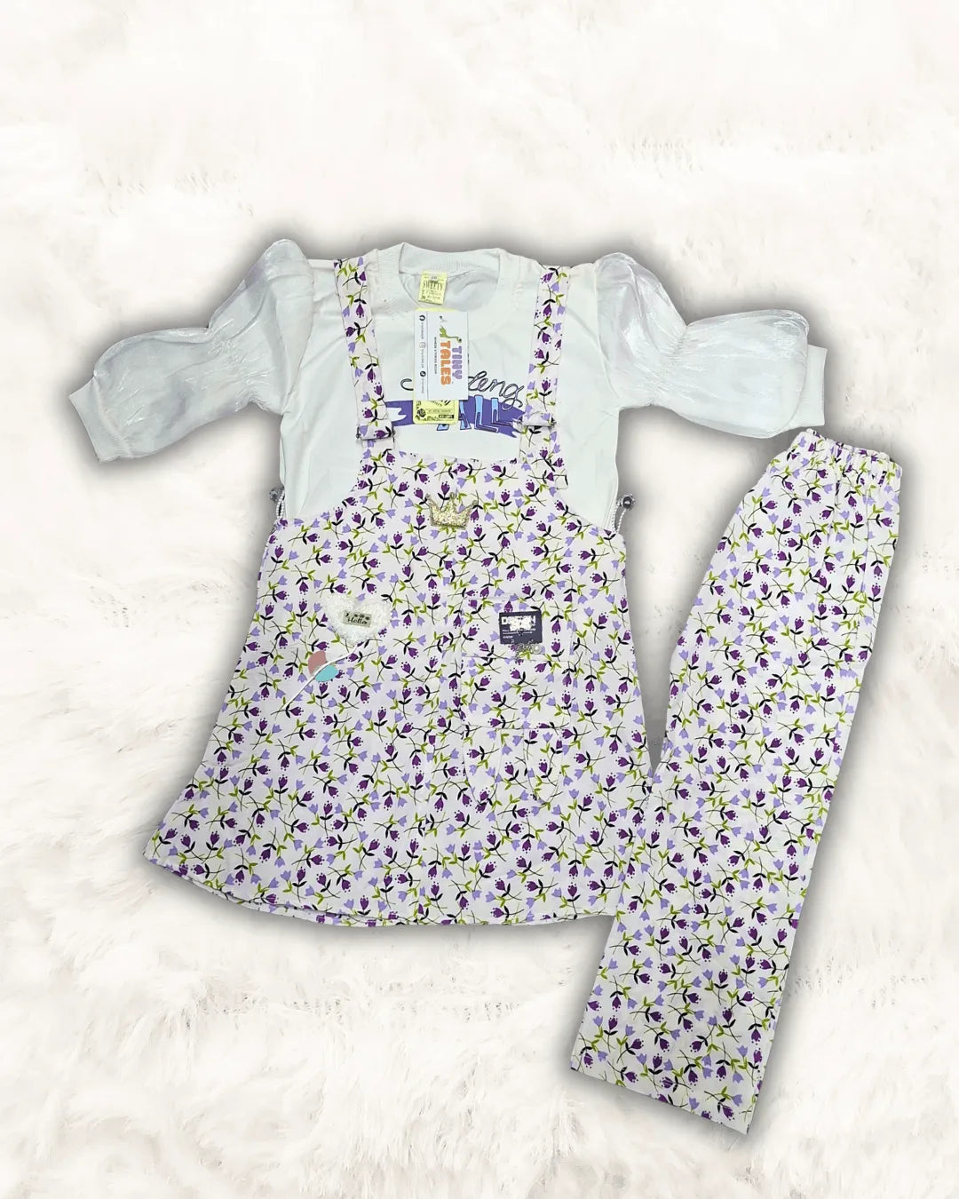 3-Pcs Frock with Trouser Imported (TTKGIR-06)