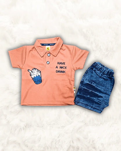 Nice Drink with Denim Short (TTBB-18)