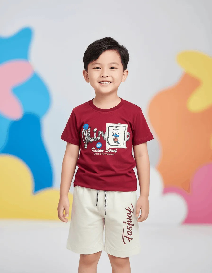 Fashion Shirt with Soft Short Imported (TTKBOY-09)