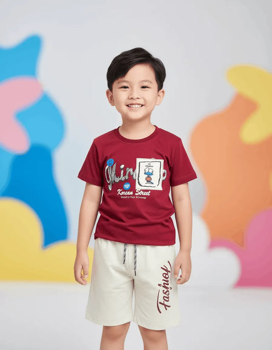 Fashion Shirt with Soft Short Imported (TTKBOY-09)