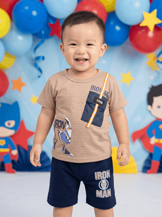 IRON MAN Soft Shirt with Short (TTBOY-21)