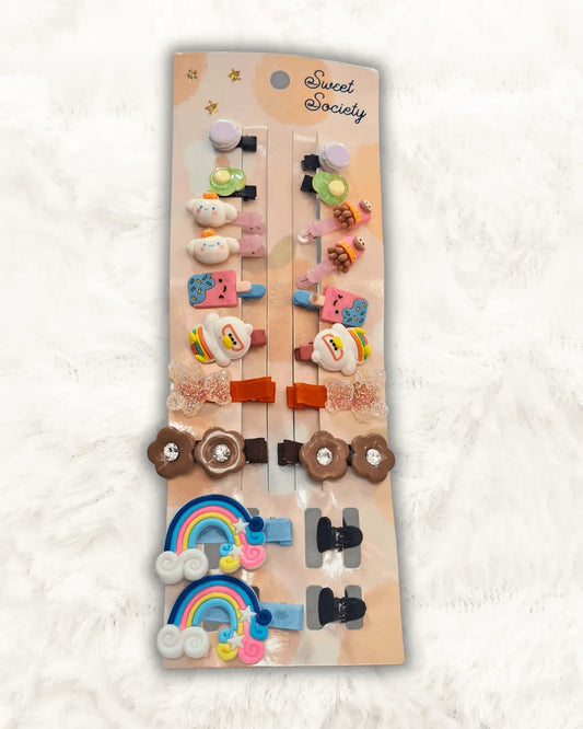 Baby Girl Hair Clips Imported 10Pcs (TTASS-15)