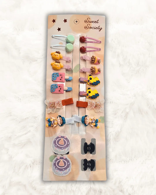 Baby Girl Hair Clips Imported 10Pcs (TTASS-15)