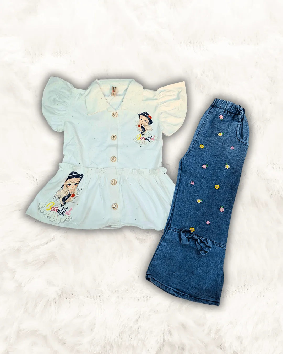 Soft Shirt Style With Denim Imported (TTKGIR-02)
