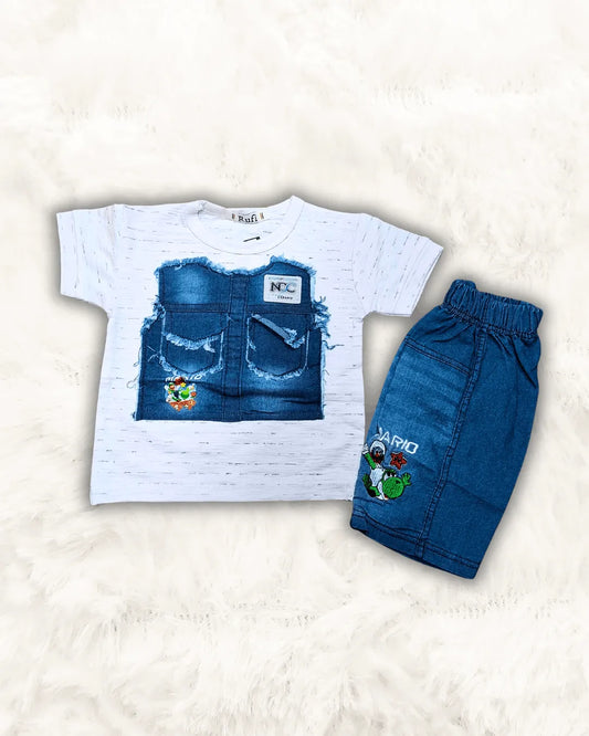 Denim Shirt with Short Imported (TTBOY-14)