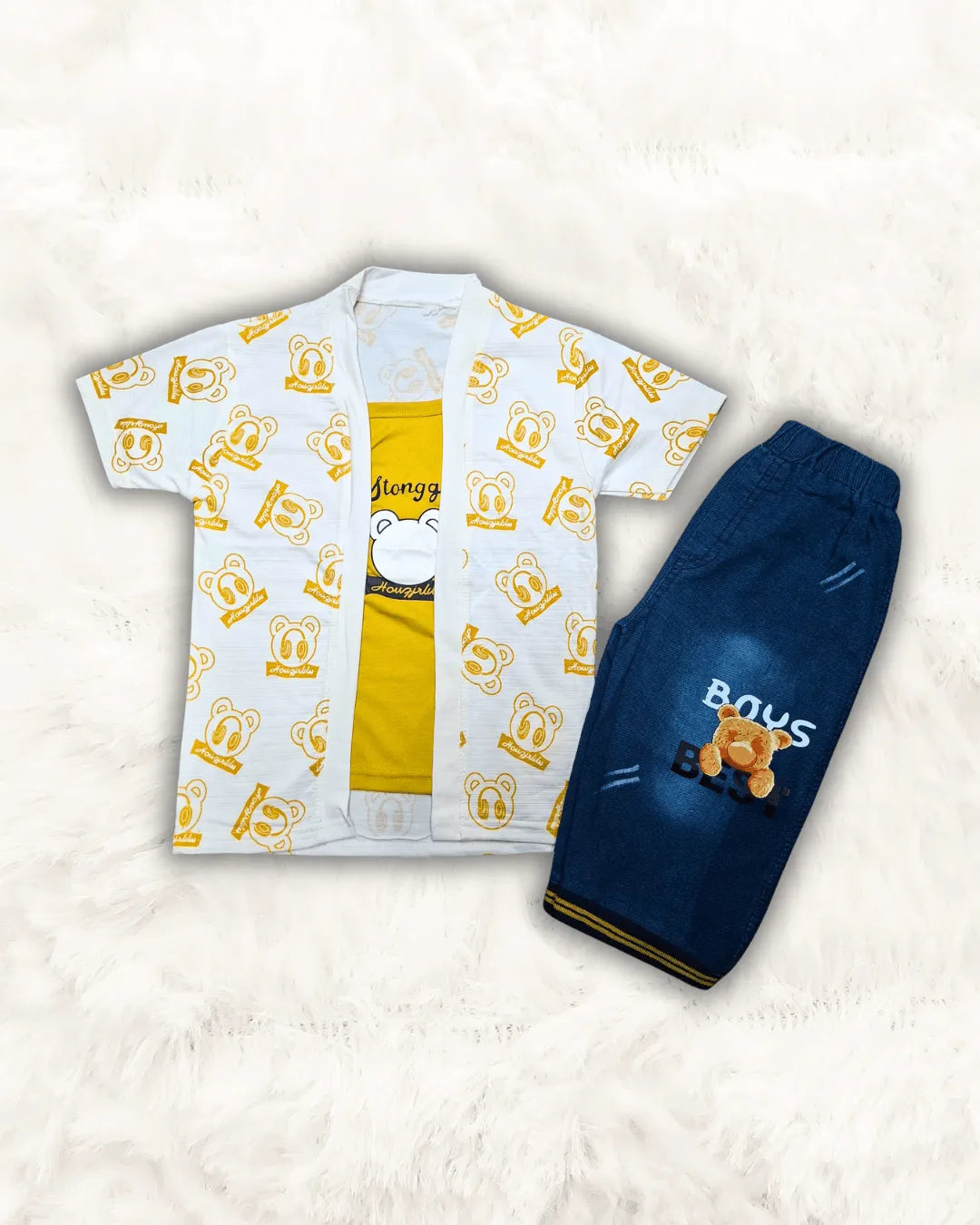 Boys Shirt with Denim Short Imported (TTKBOY-10)