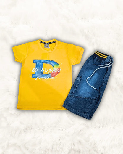 Be-Positive with Denim Short Imported (TTKBOY-07)