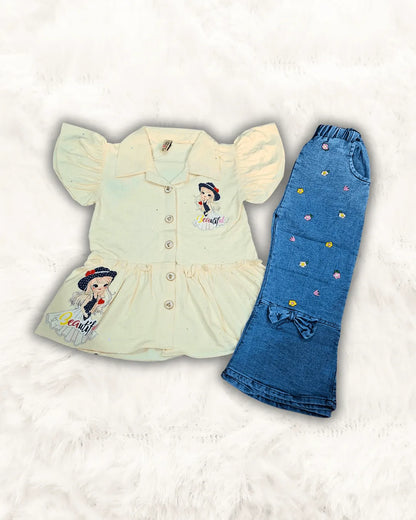 Soft Shirt Style With Denim Imported (TTKGIR-02)