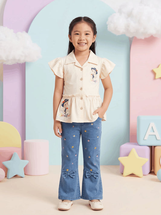 Soft Shirt Style With Denim Imported (TTKGIR-02)