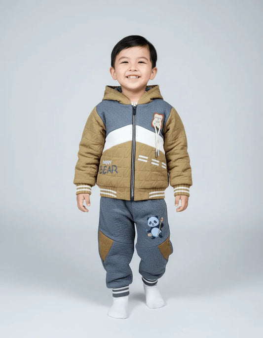 Cozy Fleece Happy Bear 2 Piece