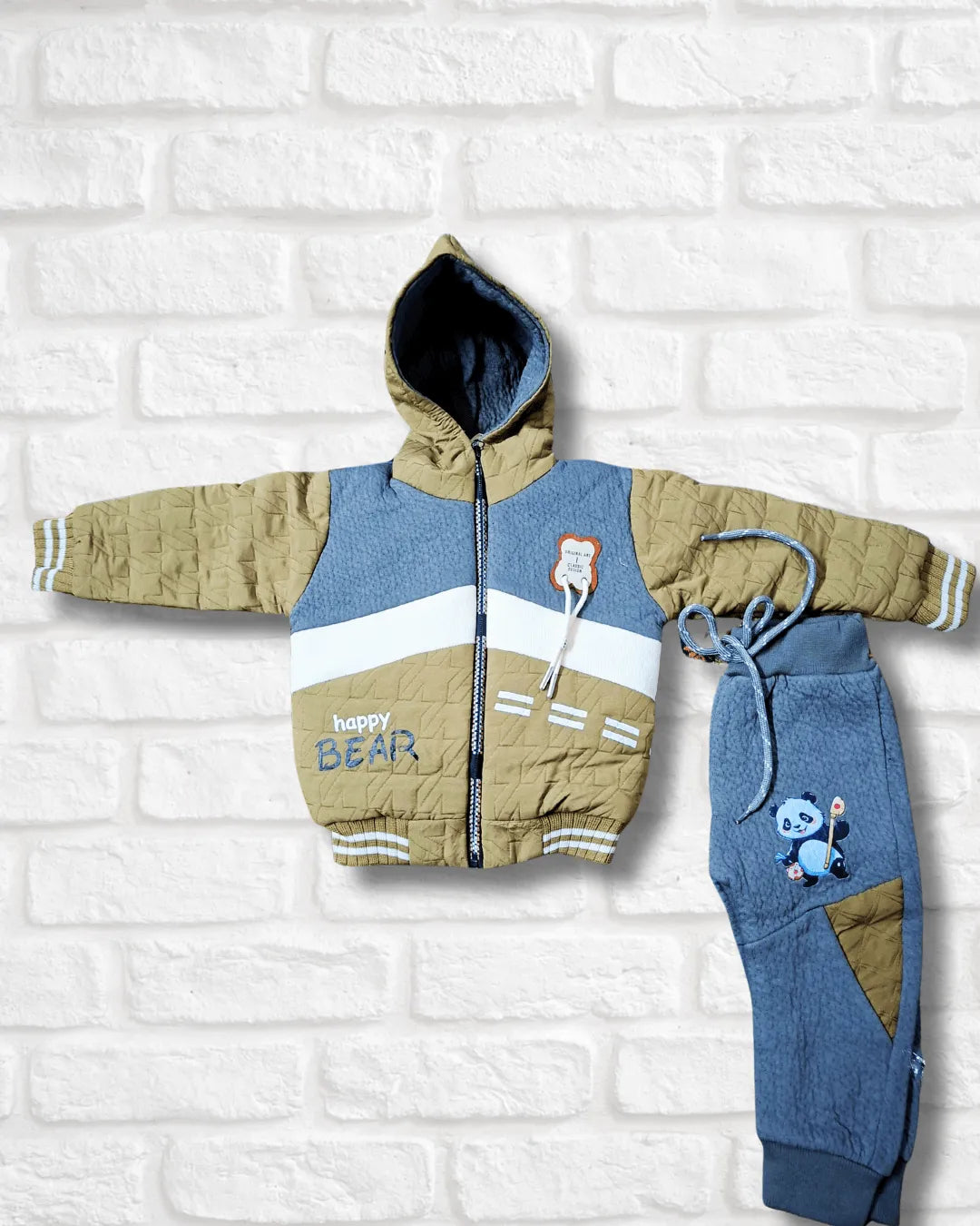 Cozy Fleece Happy Bear 2 Piece