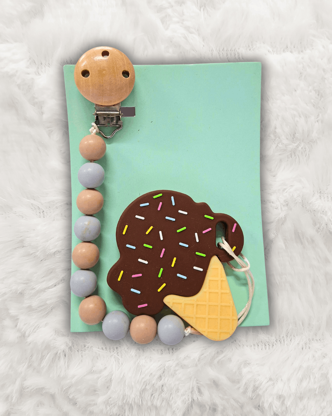 Silicone Teether with Chain Imported
